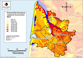 Carte du potentiel pour des capteurs verticaux